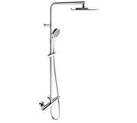 Keuco Plan blue conjunto de ducha a pared con termostato con rociador con efecto lluvia cromo 53926012321