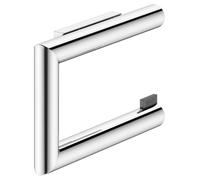 KEUCO Portarrollos de Papel higiénico de Metal para Pegar, Cromado y Forma Abierta, Soporte para Rollos de baño y Aseo de Invitados, fijación Oculta, Reva