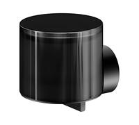 KEUCO REVA dispensador de jabón con Vaso deslizable Mate, 140 ml, Metal Negro Mate, Made in Germany, rellenable, Incl. Tornillos y Tacos, dosificador de loción para taladrar