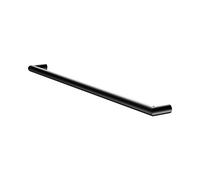 KEUCO REVA toallero Barra 80 cm, con Gancho, Metal Negro Mate, Made in Germany, Incl. Tornillos y Tacos, toallero Barra para taladrar