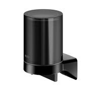 Keuco Rose Dispensador de jabón, 180 ml, sin perforar, Negro Mate | con vaso deslizable, Made in Germany, recargable, incl. kit de pegado y juego de tornillos