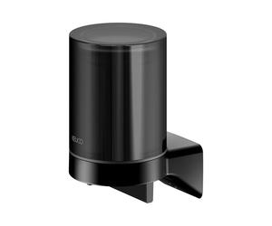 Keuco Rose Dispensador de jabón, 180 ml, sin perforar, Negro Mate | con vaso deslizable, Made in Germany, recargable, incl. kit de pegado y juego de tornillos
