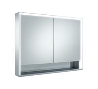 KEUCO Royal Lumos armario con espejo 2 puertas, puerta corta, estante abierto, 1000mm, 14324171301, Versión: sin control Dalí