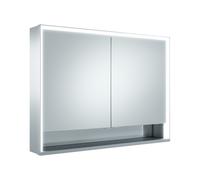 KEUCO Royal Lumos armario con espejo 2 puertas, puerta corta, estante abierto, 1050mm, 14308171301, Versión: sin control Dalí