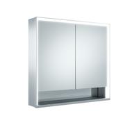 KEUCO Royal Lumos armario con espejo 2 puertas, puerta corta, estante abierto, 700mm, 14307171301, Versión: sin control Dalí