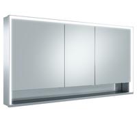 KEUCO Royal Lumos armario con espejo 3 puertas, puerta corta, con espejo calefactor, 1400mm, 14306171304, Versión: sin control Dalí