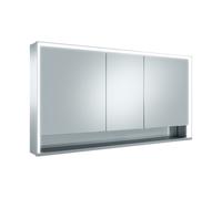 KEUCO Royal Lumos armario con espejo 3 puertas, puerta corta, estante abierto, 1400mm, 14306171301, Versión: sin control Dalí