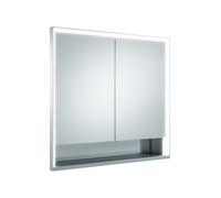 KEUCO Royal Lumos armario con espejo de pared 2 puertas, puerta corta, estante abierto, 700mm, 14317171303, Versión: con control Dalí