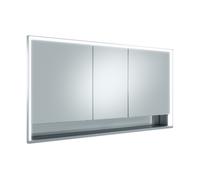 KEUCO Royal Lumos armario con espejo de pared 3 puertas, puerta corta, estante abierto, 1400mm, 14316171303, Versión: con control Dalí