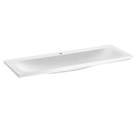 KEUCO ROYAL REFLEX lavabo empotrado de fundición mineral, 1 agujero para grifo, con rebosadero, 1300x30x490mm, blanco, 34081311301