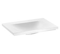 KEUCO ROYAL REFLEX lavabo empotrado de fundición mineral, 1 agujero para grifo, con rebosadero, 650x30x490mm, blanco, 34051316501