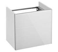 KEUCO ROYAL REFLEX mueble bajo para lavabo, 1 puerta, con bisagra a la derecha, 496x450x347mm, 34090570002, Cuerpo/Frontal: Negro Seda lacado mate / Vidrio Negro