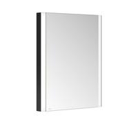 KEUCO SOMARIS armario con espejo, de pared, 1 puerta, con calefacción de espejos, abatible hacia la izquierda, 600mm, 14511371201, Color: Negro Mate