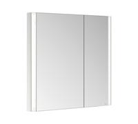KEUCO SOMARIS armario con espejo, de pared, 2 puertas, asimétrico, con calefacción de espejos, 800mm, 14512002201, Color: Espejo