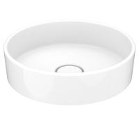 KEUCO STAGELINE Lavabo sobre encimera de cerámica, redondo, 400mm, sin agujero para grifo, 32880570400, Color: Negro