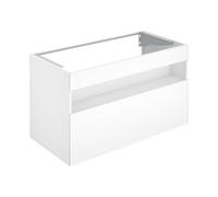 KEUCO STAGELINE mueble bajo para lavabo, 1 extracción frontal, 1000x625x490mm, con iluminación LED, 32872290100, Cuerpo/Frontal: Inox lacado satinado mate / Inox cristal satinado