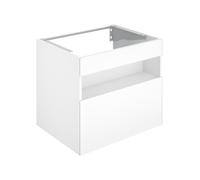 KEUCO STAGELINE mueble bajo para lavabo, 1 extracción frontal, 650x625x490mm, con iluminación LED, 32852300100, Cuerpo/Frontal: Decoración blanca mate / cristal blanco