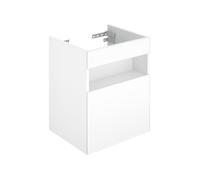 KEUCO STAGELINE mueble bajo para lavabo, 1 puerta, abatible a la izquierda, 460x625x380mm, con iluminación LED, 32822290101, Cuerpo/Frontal: Inox lacado satinado mate / Inox cristal satinado