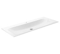 KEUCO X-Line lavabo empotrado de cerámica, 1208x17x494mm, con 1 agujero para grifo, blanco, 33180311201
