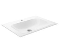 KEUCO X-Line lavabo empotrado de cerámica, 655x17x494mm, con 1 agujero para grifo, blanco, 33150316501