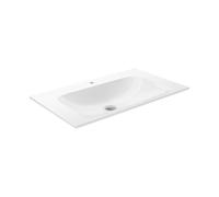 KEUCO X-LINE lavabo empotrado de cerámica, 805x17x494mm, con 1 agujero para grifo, blanco, 33160318001