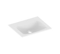 KEUCO X-LINE Lavabo empotrado de cerámica para invitados, 465x17x383mm, sin agujero para grifería, blanco, 33130314600