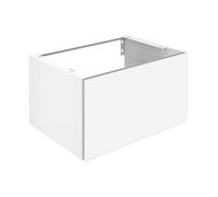 KEUCO X-LINE mueble bajo para lavabo, 1 extracción frontal, 650x400x490mm, 33151300000, Cuerpo/Frontal: Decoración blanca mate / cristal blanco