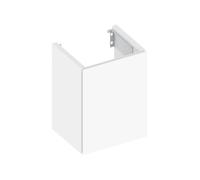 KEUCO X-LINE mueble bajo para lavabo, 1 puerta, tope derecho, 460x605x380mm, 33122300002, Cuerpo/Frontal: Decoración blanca mate / cristal blanco