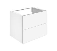 KEUCO X-LINE mueble bajo para lavabo, 2 extracciones frontales, 650x605x490mm, 33153300000, Cuerpo/Frontal: Decoración blanca mate / cristal blanco