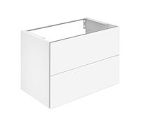 KEUCO X-LINE mueble bajo para lavabo, 2 extracciones frontales, 800x605x490mm, 33163970000, Cuerpo/Frontal: Vulcanita decor mate / Vulcanita cristal satinado