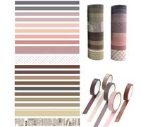 KEUGT 20 rollos de cinta adhesiva Washi, cinta de masaje, pegatinas decorativas de Vintage, pegatinas de álbumes de recortes para manualidades, decoración de regalo, diseño de diario de álbum de fotos