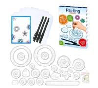 KEUGT Juego de Espiral,Juego de Regla de Dibujo de Engranajes, Herramienta de Dibujo en Espiral de Regla Geométrica, Juego Creativo de Mandala, Gran Regalo para Niños