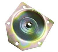 KeuLen 10 Pack 12 Degree Angled Table Leg Brackets - Metal Support Plates with 9.6mm Teeth for Desk, Chair, Cabinet (No Hardware Included)(Colored Zinc)