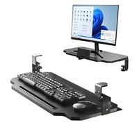 KEuLen Bandeja para Teclado, Plataforma para Teclado, Bandeja extraíble for Teclado, cajón multifunción for Teclado, Tablero Extensor ergonómico con Ranura for bolígrafo(Black,50cm/20)