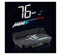 KEuLen Head Up Display,Pantalla de Visualización Frontal, con Parasol, proyector de Parabrisas, velocímetro electrónico, Alarma de Voltaje, Pantalla Frontal for automóvil