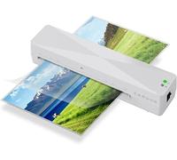 KEuLen Máquina Laminadora, Plastificadora, Máquina laminadora Inteligente de Temperatura Constante y bajo Nivel de Ruido con protección Trasera(Black)