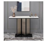 KEuLen Mesa Consola, Mesa de Entrada, Mesa Consola con Base de Cristal, mesas de Entrada con almacenaje, for Colocar detrás del sofá en el Pasillo o en el salón.(Black a,80cm/31.5in)