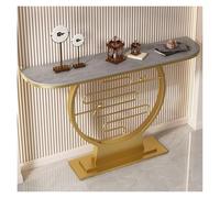 KEuLen Mesa Consola, Mesa de Entrada, Mesa Consola con Base metálica semicircular for Decorar la Entrada o el Pasillo.(Gold a,120cm/47.2")