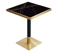 KEuLen Mesa de Bar, Mesa Alta, Mesa de Centro con Patas de Acero Inoxidable Empalmadas en Dos Colores, Ideal for restaurantes, cocinas y Salas de Estar.(Black)
