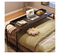 KEuLen Mesa de Sobrecama con Ruedas, Mesa con Ruedas, Altura Ajustable, Mesa móvil Cruzada, Ideal for Cualquier Lugar del hogar.(Black,120cm/47.2in)