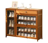 KEuLen Mueble Zapatero, Zapatero Estrecho, Zapatero Independiente de bambú Que Ahorra Espacio en la Entrada, el Pasillo, el Dormitorio y la Sala de Estar.(B,100 * 32 * 84cm)