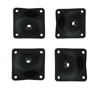 KeuLen Placas de Montaje for Patas de Muebles, 4 Piezas de Soporte de Hierro for Muebles, Placas biseladas for Patas de 58 mm/2,28 Pulgadas, Soporte for Mesa, Silla, sofá, reparación(Noir)