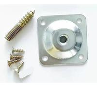 KeuLen Placas de Montaje for Patas de Muebles, 4 Placas de Montaje metálicas cuadradas + Kit de Tornillos for Madera, herrajes for Montaje de Muebles