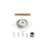 KeuLen Placas de Montaje for Patas de Muebles, 8 Juegos de Placas de Montaje de fijación de Patas de Metal, Soportes de Nivel en ángulo con Tornillos for mesas, sofás, sillas de café, Almohadillas