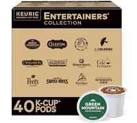 Keurig Entertainers' Collection, paquete variado de cápsulas Keurig K-Cup de una sola porción, café, té, cacao, caja de 40 unidades
