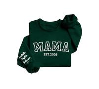 Keuvium Personalizado Para El Día De La Madre Cumpleaños Para Mamá Abuela Nana Mujeres, Sudadera Con Bordado Personalizado Con Nombre En La Manga,Sudadera Con Capucha Para Mujer Para El Día De La