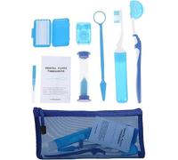 Keuyeo 8 Unids/Set Cuidado De Limpieza Bucal Kits De Ortodoncia Herramienta De Blanqueamiento Traje Portátil para Exteriores Cepillo Interdental Cuidado Bucal