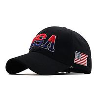 Keuyeo Gorra De Béisbol con Bandera De EE. UU. para Hombres Y Mujeres, Gorra Ajustable con Cierre Trasero, Gorras De Hip Hop con Bordado De América, Gorra De Algodón para Papá