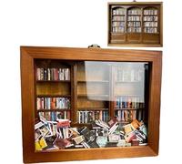 KEVGNRO Estantería de ansiedad | Sacuda su ansiedad, Diorama de estantería de Madera Hecho a Mano, Vitrina de estantería pequeña para aliviar el estrés