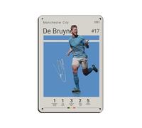 Kevin De Bruyne (8) Cartel de metal vintage para pub, club, cafetería, bar, decoración de pared para el hogar, póster retro de 20 x 30 cm